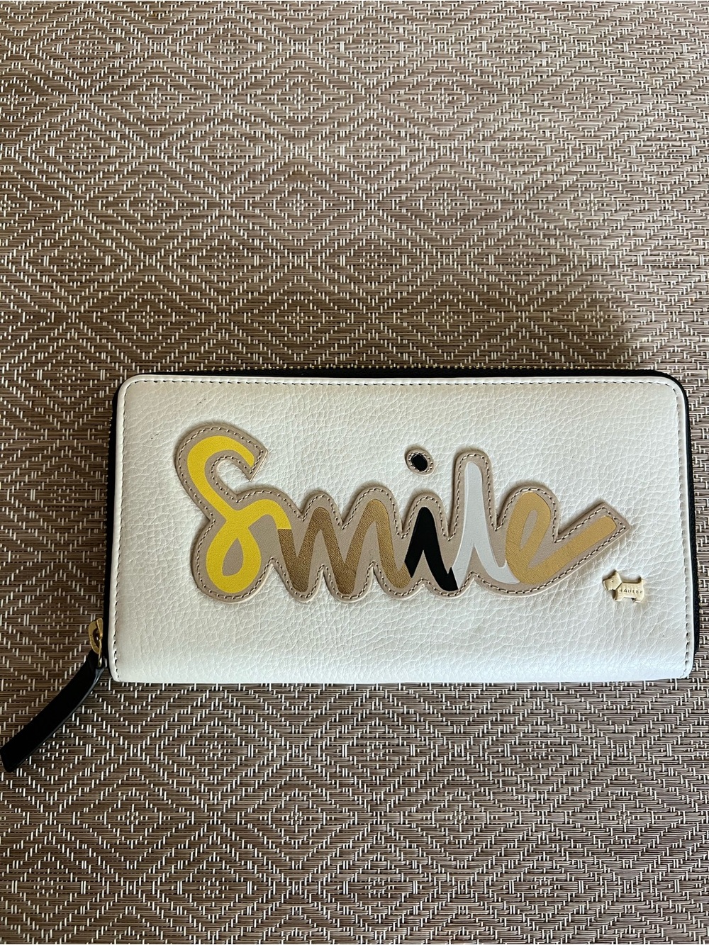 Radley 'Smile' Cream Leather Large Zip
Around Purse